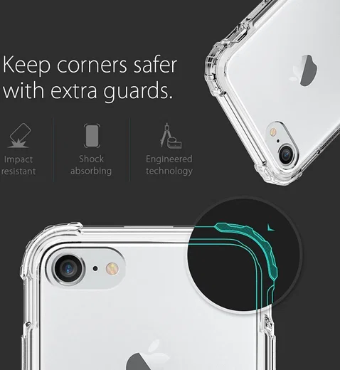 Spigen Crystal Shell Hoesje Apple iPhone 7 / 8 Clear Crystal afbeelding 6