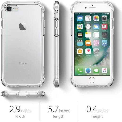 Spigen Crystal Shell Hoesje Apple iPhone 7 / 8 Clear Crystal afbeelding 10
