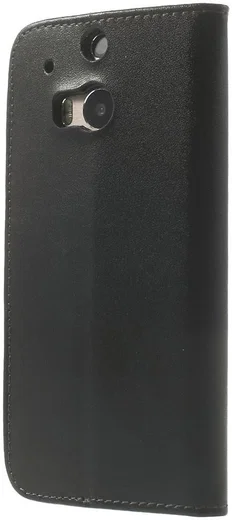 HTC One M8 Portemonnee Hoesje Zwart afbeelding 3