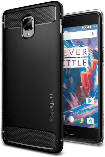 Spigen Rugged Armor OnePlus 3T / 3 Hoesje Zwart afbeelding 1