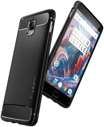 Spigen Rugged Armor OnePlus 3T / 3 Hoesje Zwart afbeelding 5