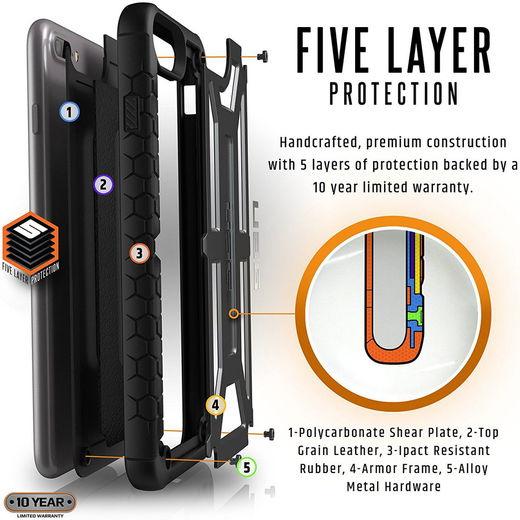 UAG Monarch Case Apple iPhone 7 Plus / 8 Plus Grafite afbeelding 4