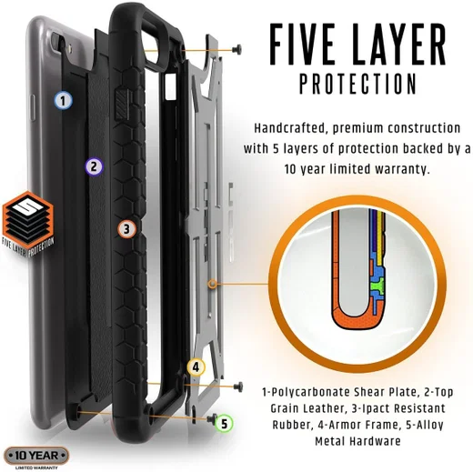UAG Monarch Case Apple iPhone 7 Plus / 8 Plus Platinum afbeelding 2