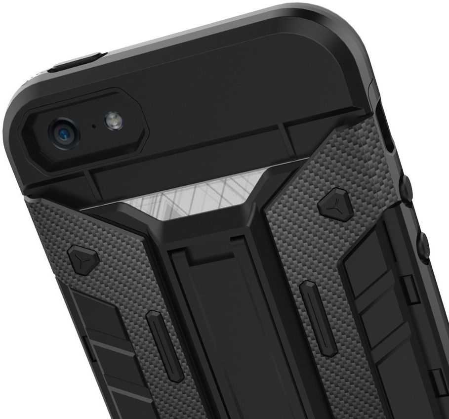 Hybride Apple iPhone 5/5S/SE Hoesje met Kaarthouder Grijs afbeelding 7