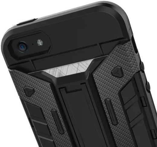 Hybride Apple iPhone 5/5S/SE Hoesje met Kaarthouder Grijs afbeelding 7