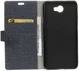 Huawei Y6 II Compact Linnen Portemonnee Hoesje Donker Blauw afbeelding 4