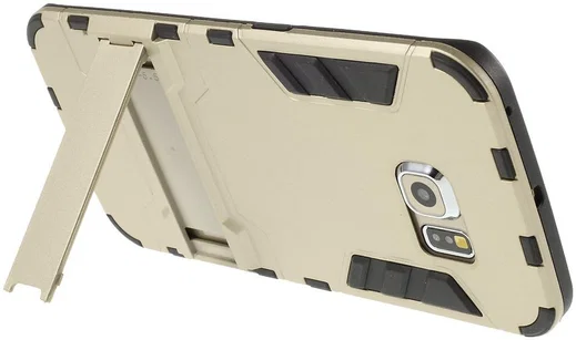 Hybride Samsung Galaxy S6 Edge Hoesje Goud afbeelding 2