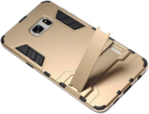 Hybride Samsung Galaxy S6 Edge Hoesje Goud afbeelding 3