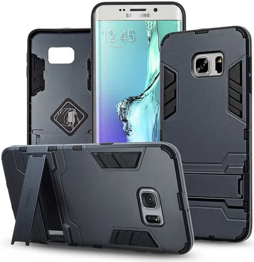 Hybride Samsung Galaxy S6 Edge Hoesje Blauw afbeelding 1