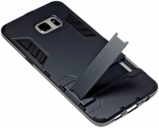 Hybride Samsung Galaxy S6 Edge Hoesje Blauw afbeelding 4