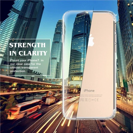 Apple iPhone 7 / 8 Transparant Hybride Bumper Hoesje afbeelding 3