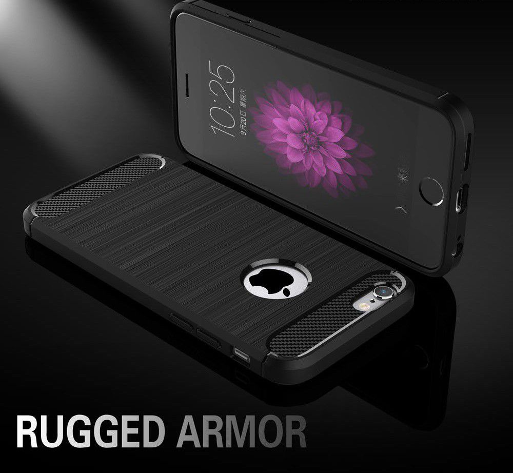 Apple iPhone 6(S) Geborsteld TPU Hoesje Zwart afbeelding 8