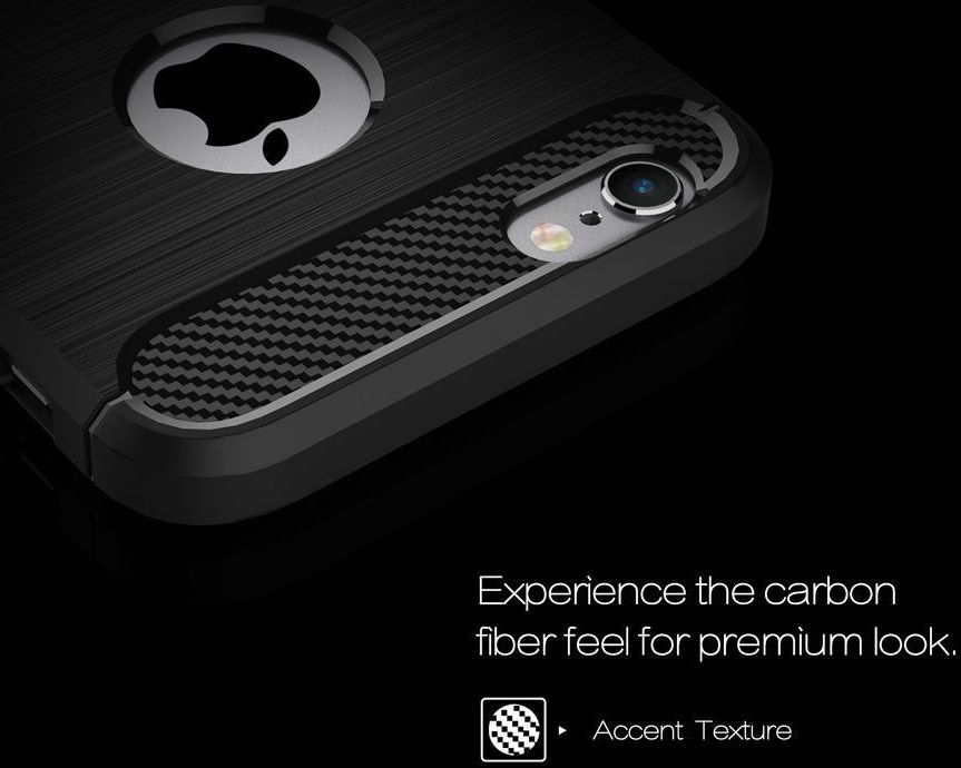 Apple iPhone 6(S) Geborsteld TPU Hoesje Zwart afbeelding 9