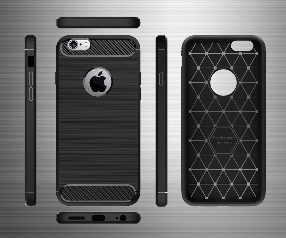 Apple iPhone 6(S) Geborsteld TPU Hoesje Zwart afbeelding 11