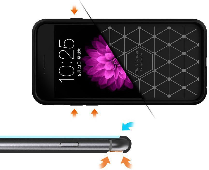 Apple iPhone 6(S) Geborsteld TPU Hoesje Zwart afbeelding 12