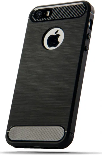 Apple iPhone 5/5s/SE Geborsteld TPU Hoesje Zwart afbeelding 8