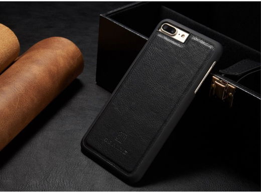 Apple iPhone 7 Plus / 8 Plus Portemonnee Hoesje Echt Leer Zwart afbeelding 11