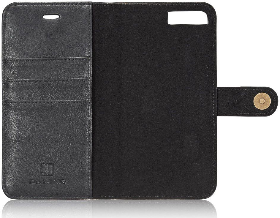 Apple iPhone 7 Plus / 8 Plus Portemonnee Hoesje Echt Leer Zwart afbeelding 8