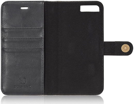 Apple iPhone 7 Plus / 8 Plus Portemonnee Hoesje Echt Leer Zwart afbeelding 8