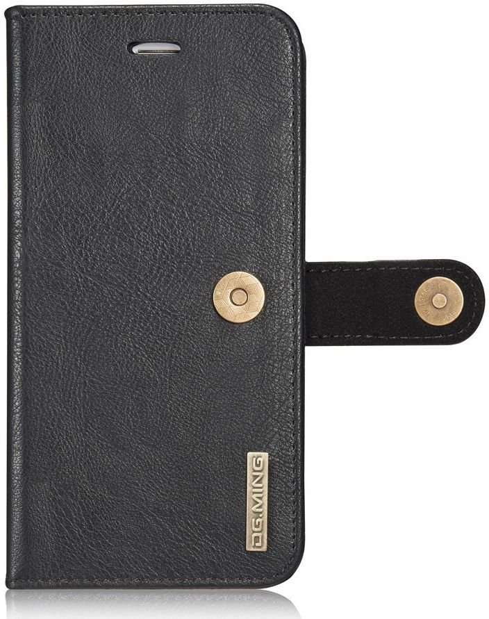 Apple iPhone 7 Plus / 8 Plus Portemonnee Hoesje Echt Leer Zwart afbeelding 10