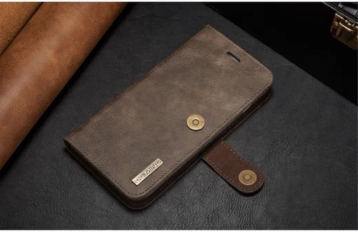 Apple iPhone 7 Plus / 8 Plus Portemonnee Hoesje Echt Leer Bruin afbeelding 14
