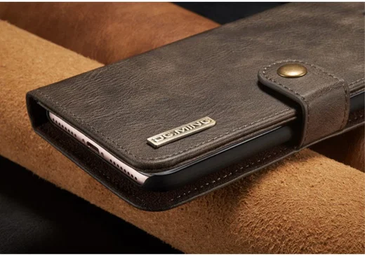 Apple iPhone 7 Plus / 8 Plus Portemonnee Hoesje Echt Leer Bruin afbeelding 16