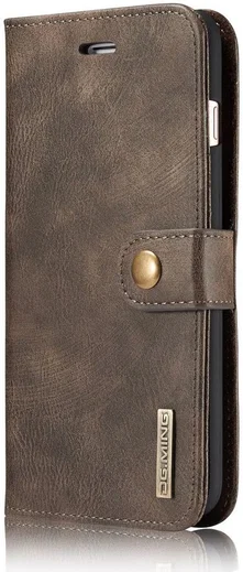 Apple iPhone 7 Plus / 8 Plus Portemonnee Hoesje Echt Leer Bruin afbeelding 5