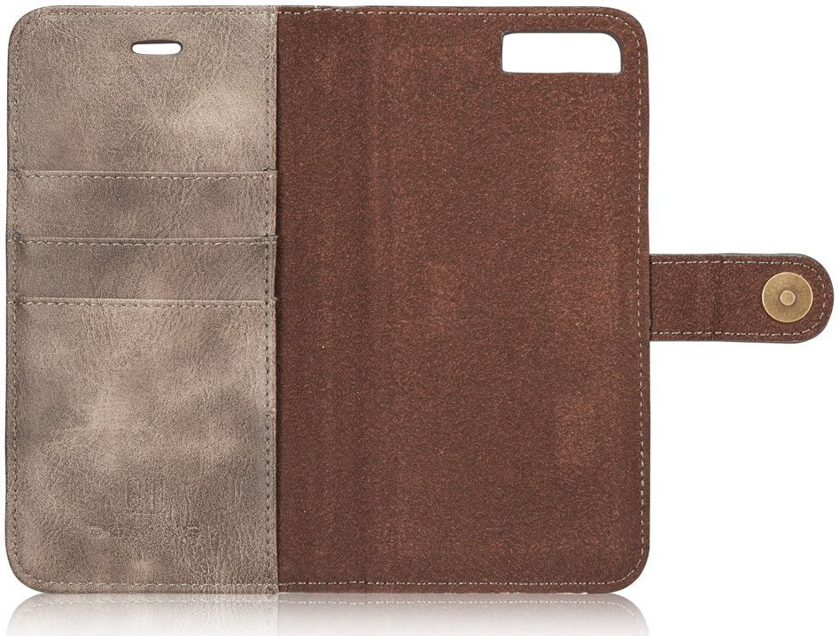 Apple iPhone 7 Plus / 8 Plus Portemonnee Hoesje Echt Leer Bruin afbeelding 8
