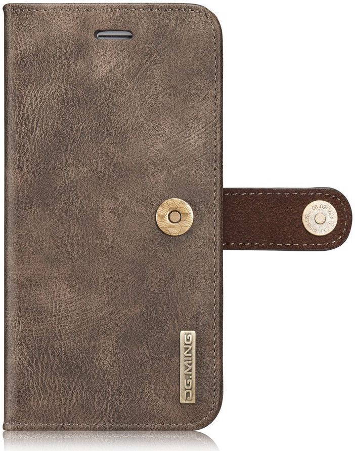 Apple iPhone 7 Plus / 8 Plus Portemonnee Hoesje Echt Leer Bruin afbeelding 9