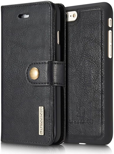 Apple iPhone SE (2020/2022)/7/8 Portemonnee Hoesje Echt Leer Zwart afbeelding 4