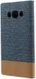 Samsung Galaxy J5 (2016) Linnen Portemonnee Stand Hoesje Blauw afbeelding 2