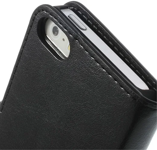 Apple iPhone SE / 5S / 5 Stijlvol Portemonnee Hoesje Zwart afbeelding 7