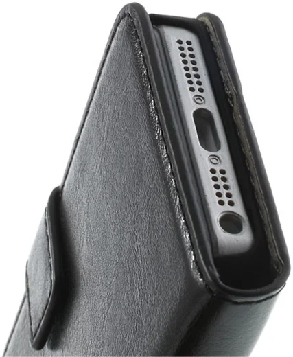 Apple iPhone SE / 5S / 5 Stijlvol Portemonnee Hoesje Zwart afbeelding 8