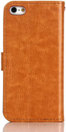 Apple iPhone SE / 5S / 5 Portemonnee Hoesje Bruin afbeelding 3