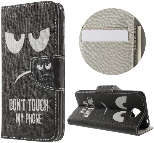 Huawei Y6 II Compact Portemonnee Hoesje Don't Touch afbeelding 1