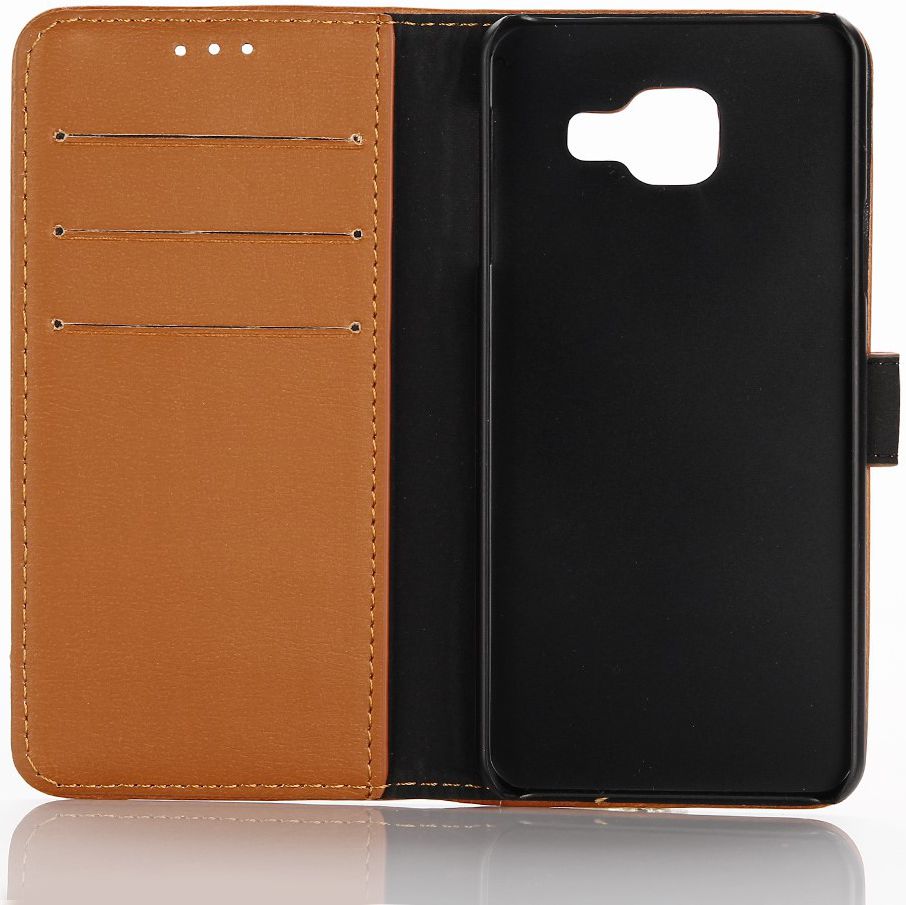 Samsung Galaxy A3 (2016) Stijlvol Portemonnee Hoesje Bruin afbeelding 1