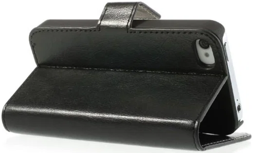 Apple iPhone 4(S) Portemonnee Hoesje Zwart afbeelding 2