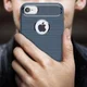 Apple iPhone 7/8 Geborsteld Blauw TPU Hoesje afbeelding 4