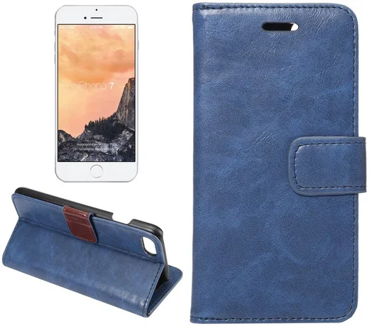 Apple iPhone 7 / 8 Book Cover Hoesje Blauw afbeelding 6