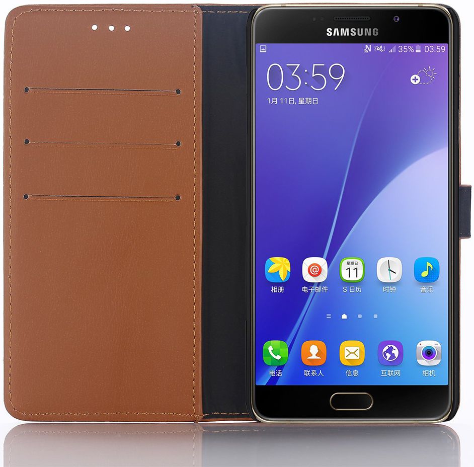 Samsung Galaxy A5 (2016) Portemonnee Hoesje Bruin afbeelding 8