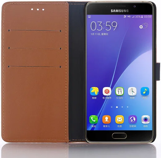 Samsung Galaxy A5 (2016) Portemonnee Hoesje Bruin afbeelding 8