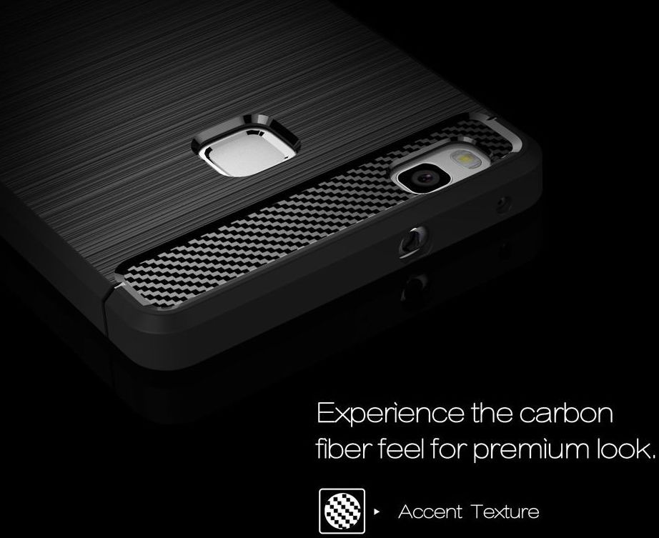 Huawei P9 Lite Geborsteld TPU Hoesje Grijs afbeelding 9