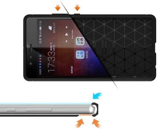 Huawei P9 Plus Geborsteld TPU Hoesje Zwart afbeelding 9