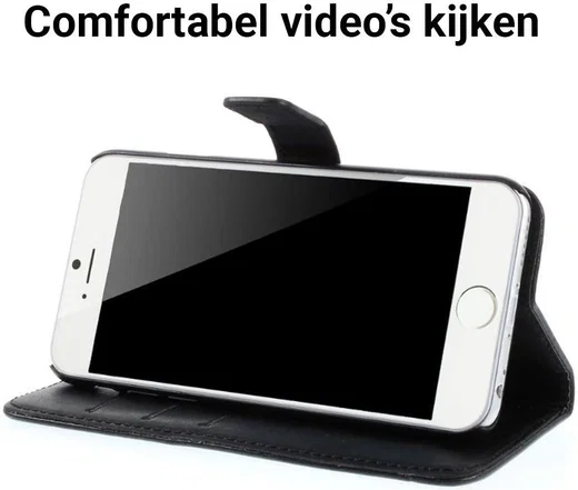 Apple iPhone 6(S) Portemonnee Hoesje Zwart afbeelding 4