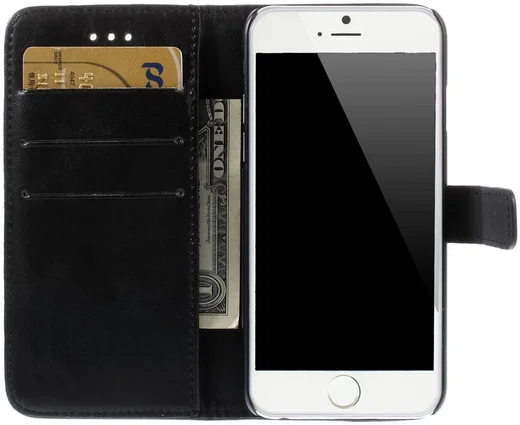 Apple iPhone 6(S) Portemonnee Hoesje Zwart afbeelding 12