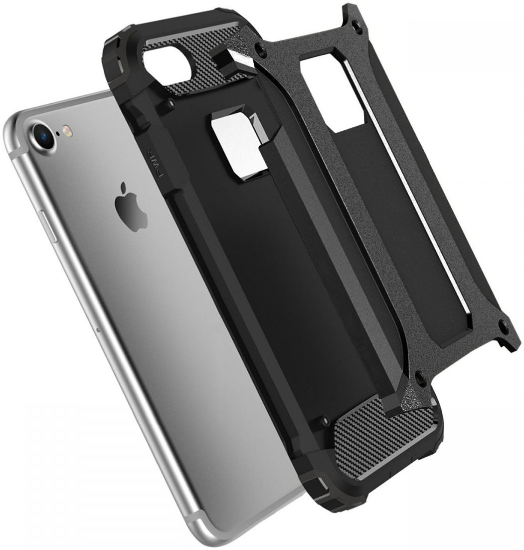 Hybride Apple iPhone 7 Plus / 8 Plus Hoesje Zwart afbeelding 3