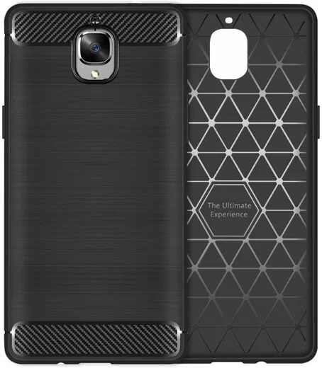 OnePlus 3T / 3 Geborsteld TPU Hoesje Zwart afbeelding 5