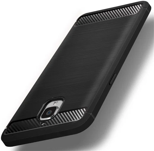OnePlus 3T / 3 Geborsteld TPU Hoesje Zwart afbeelding 2