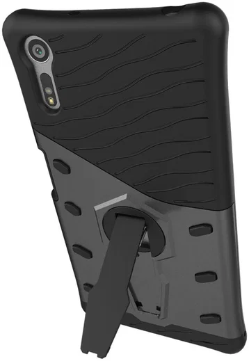 Hybride Sony Xperia XZ / XZs Hoesje met Standaard Grijs afbeelding 2