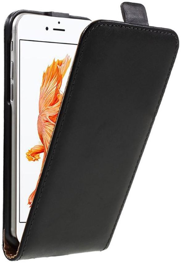 Leren Verticale Apple iPhone 7 / 8 Flip Hoesje Zwart afbeelding 1